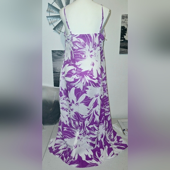 Purple Hawaiian Style Dress Large - Picture 8 of 14